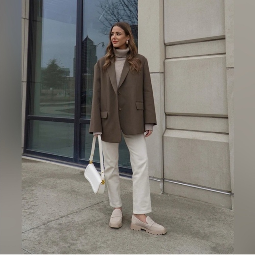 Dolce Vita Blush Nude Suede Chunky Loafers - Picture 9 of 9